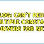 Solución para errores de múltiples drivers constantes en una red
